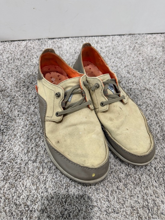 Columbia Other - Columbia Men's Beige and Gray Boat Shoes with Orange Lining